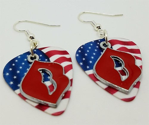 Red Lip Charms Guitar Pick Earrings - Pick Your Color - Picture 19 of 19
