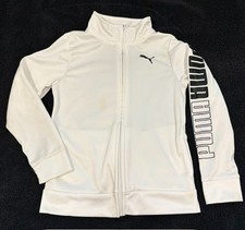 PUMA - White Full Zip Training Jacket - Kids - Size 6