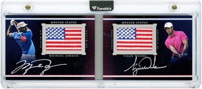 Michael Jordan and Tiger Woods Signed 2013 Upper Deck Black Golf #PN-JW Card