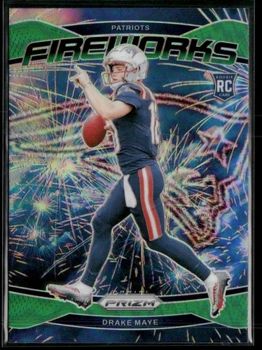 2024 Prizm Fireworks Green Drake Maye RC #22
