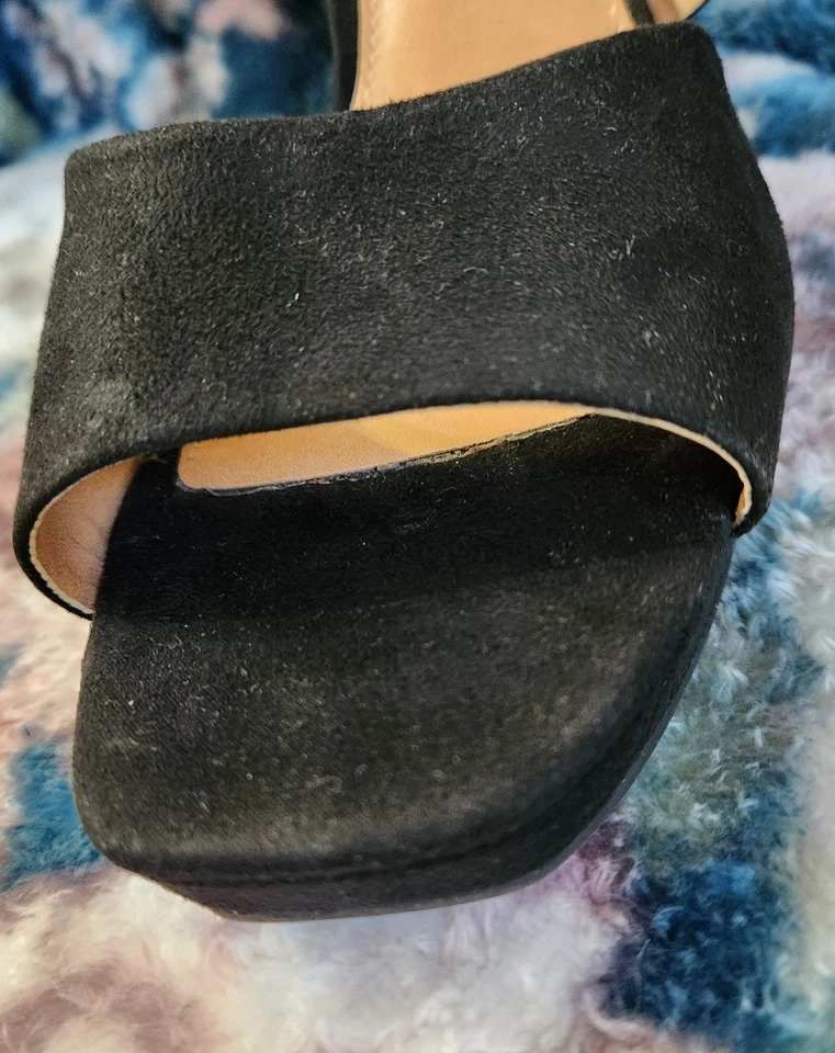 DV Dolce Vita Mujer Ingrid Negro Imitación Gamuza Tirantes Bloque Tacón Talla 12M Foto 3 de 4