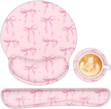 Ergonomic Mouse Pad with Wrist Rest and Keyboard Wrist Rest, Mousepad and Wrist