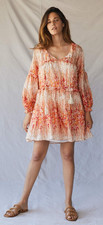 CHRISTY DAWN Adeline Dress Small New RRP $ 298 - Orange Floral