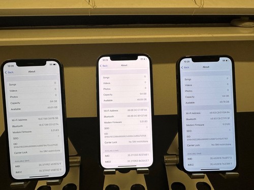 Apple iPhone 12 - 64 GB - Black (Unlocked) Lot Of 3 - Photo 4 sur 6