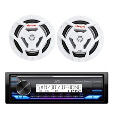 JVC KD-X38MBS Receiver  2x JVC CS-DR6201MW 6.5" Marine Speakers Bundle