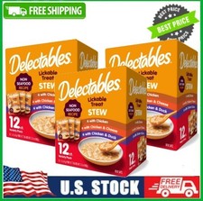 36 Count Hartz Delectables Stew Non-Seafood Lickable Wet Cat Treats Variety Pack