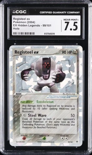 2004 POKEMON EX HIDDEN LEGENDS HOLO #99 REGISTEEL CGC 7.5