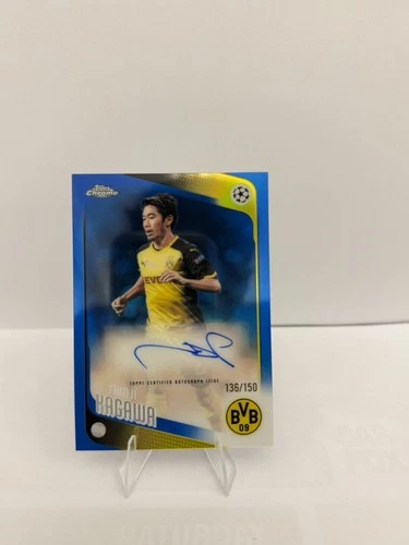 Shinji Kagawa 2025-26 Topps Chrome UEFA UCC Blue Auto /150 BVB