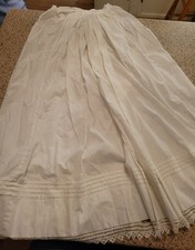Antique Edwardian Crochet Long Womens Skirt