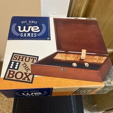 WE Games Shut the Box Wooden Strategy Dice Game Complete 1 Players Age 8 