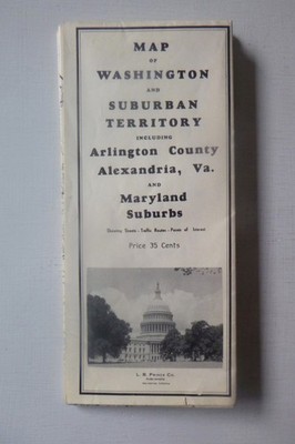 Vintage L B Prince Map of Washington DC & Suburban Territory (1950s) 
