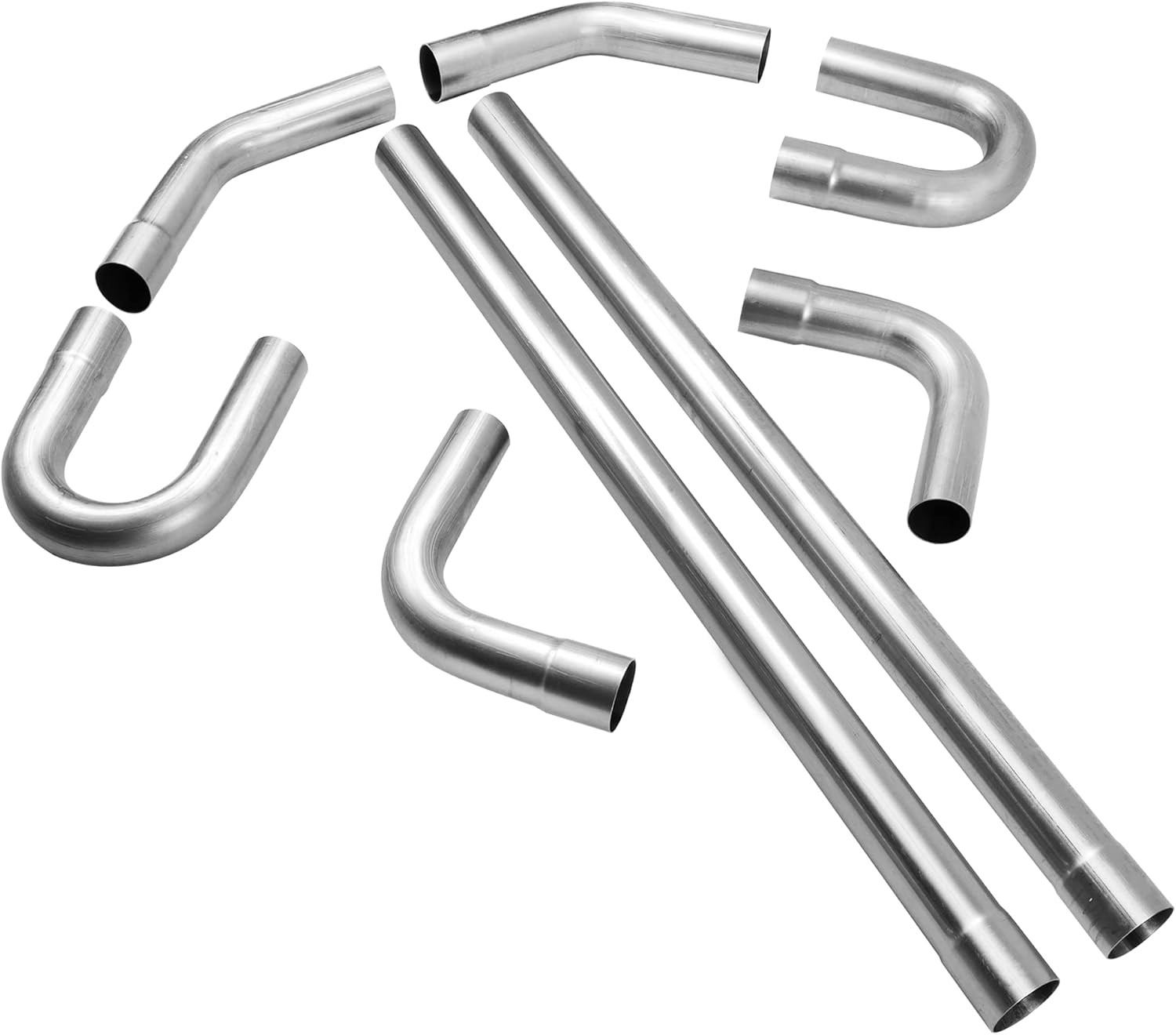 JY PERFORMANCE 2.5 Inch Universal T304 Stainless Steel Inch, Silver 