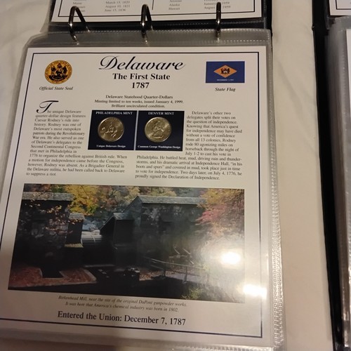 Statehood Quarters Collection Postal Commemorative Society Complete Set Vol 1 &2 - Picture 5 of 8