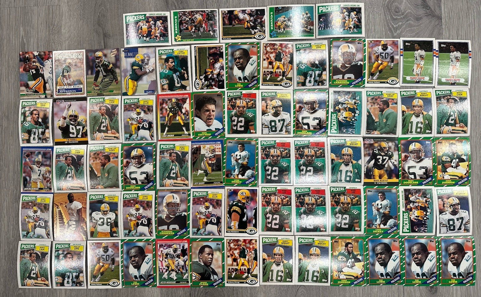 Green Bay Packers Football Card Lot