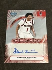 2025-26 Bowman Best University Darrion Williams #BA-DW Best of 2025 Auto