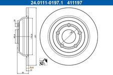 2x Bremsscheibe ATE 24.0111-0197.1 für FORD PUMA J2K CF7 EcoBoost mHEV Flexifuel