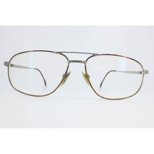 Jaguar Pure Titanium Eyeglass Frames Silver Tortoise Aviator 3105 54-16-145 Mens
