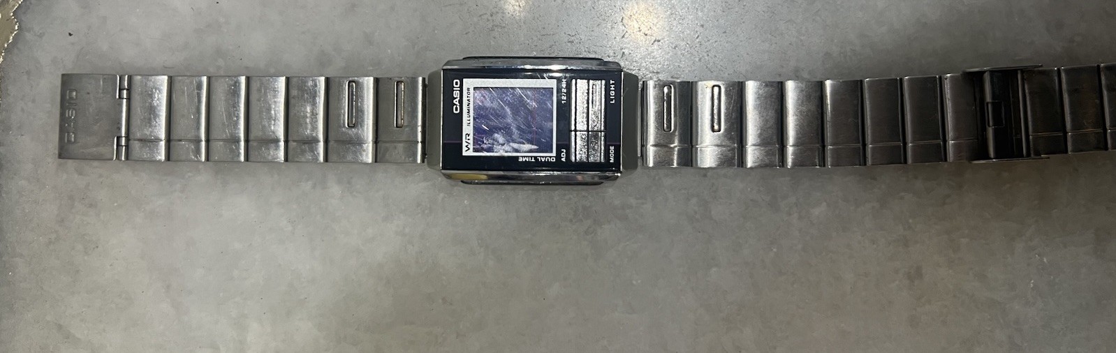 Casio Rectangle Illuminator Dual Time Quartz Stai… - image 2