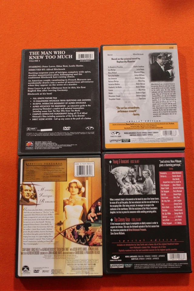 Alfred Hitchcock Collection 4 single DVD's Sealed NEW - Image 2 of 2