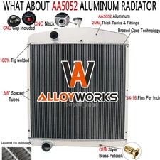 Aluminum 4 Row Core Radiator Fit Case Tractors 2390 2394 2590 2594 3294 #a147140