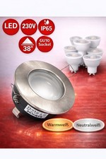 IP65 LED Einbaustrahler GU10 Feuchtraum Bad 230V Außen AQUA 1W 3W 5W 7W dimmbar