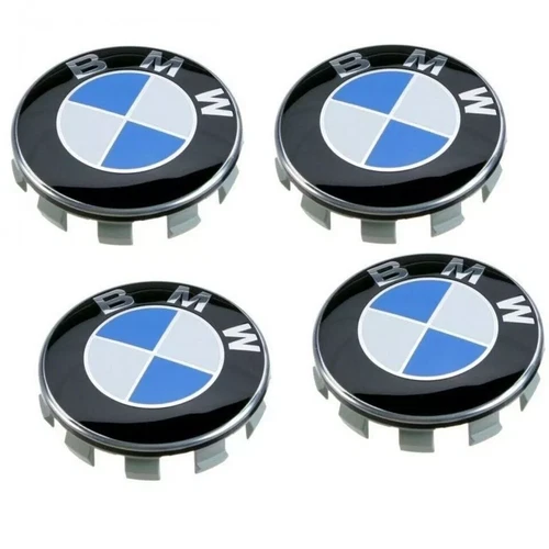 Set of 4 BMW Wheel Centre Caps 68mm - 1 3 5 7 Series, X5 X6 M & Z Series