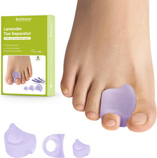 Toe Separator for Overlapping Toes - 6 Pack Toe Spacers for Bunions with Lavende