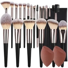 15PCS Professional Make up Brushes Set Cosmetic Tool Kabuki Makeup Luxury Bag UK