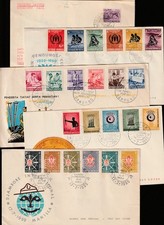 INDONESIA 1957-1960 LOT OF 5 FIRST DAY COVERS, SEE ALL SCANS