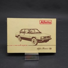 Libretto uso e manutenzione auto Alfa Romeo, modello Alfetta, 1984. Mediocre
