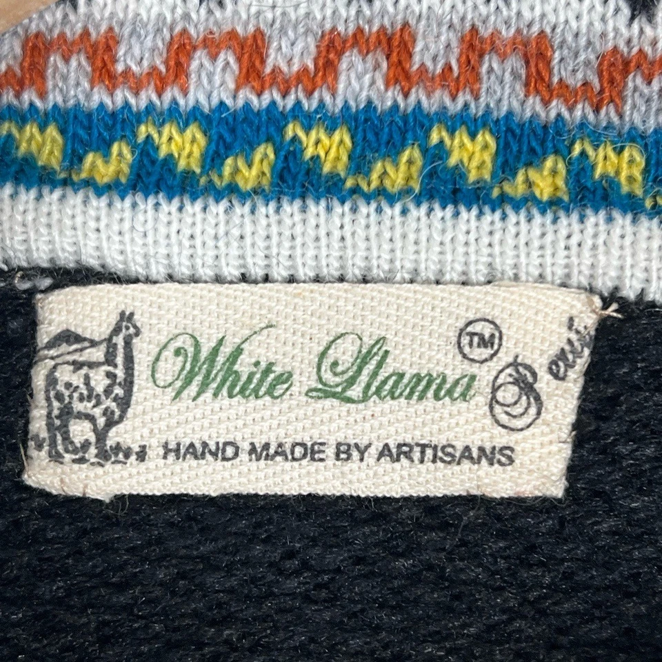 Mantón Llama Blanco Topper Mujer Negro Multi Drapeado Capucha Cuello Acogedor Bohemio Boho Foto 2 de 4