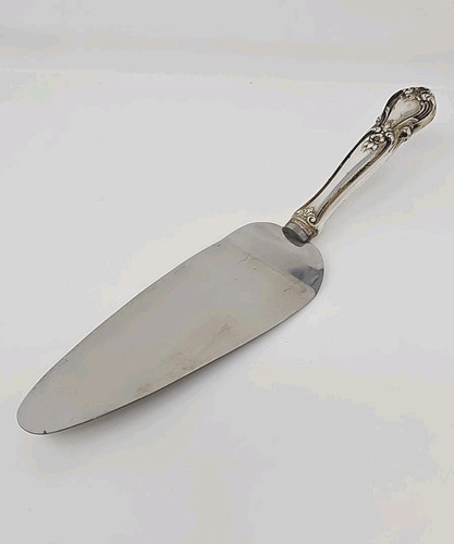 Vintage WEB Sterling Silver Rose Handle Scroll Cake / Pie Server 9 Inches