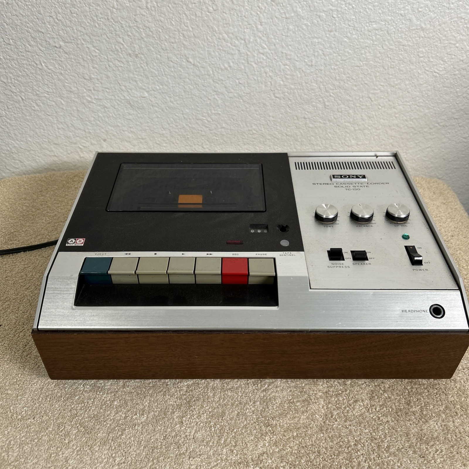 Vintage Sony Solid State Tapecorder TC-130 MINT TESTED AND W