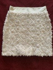 Women Massimo Dutti skirt beige polyester 36/S/