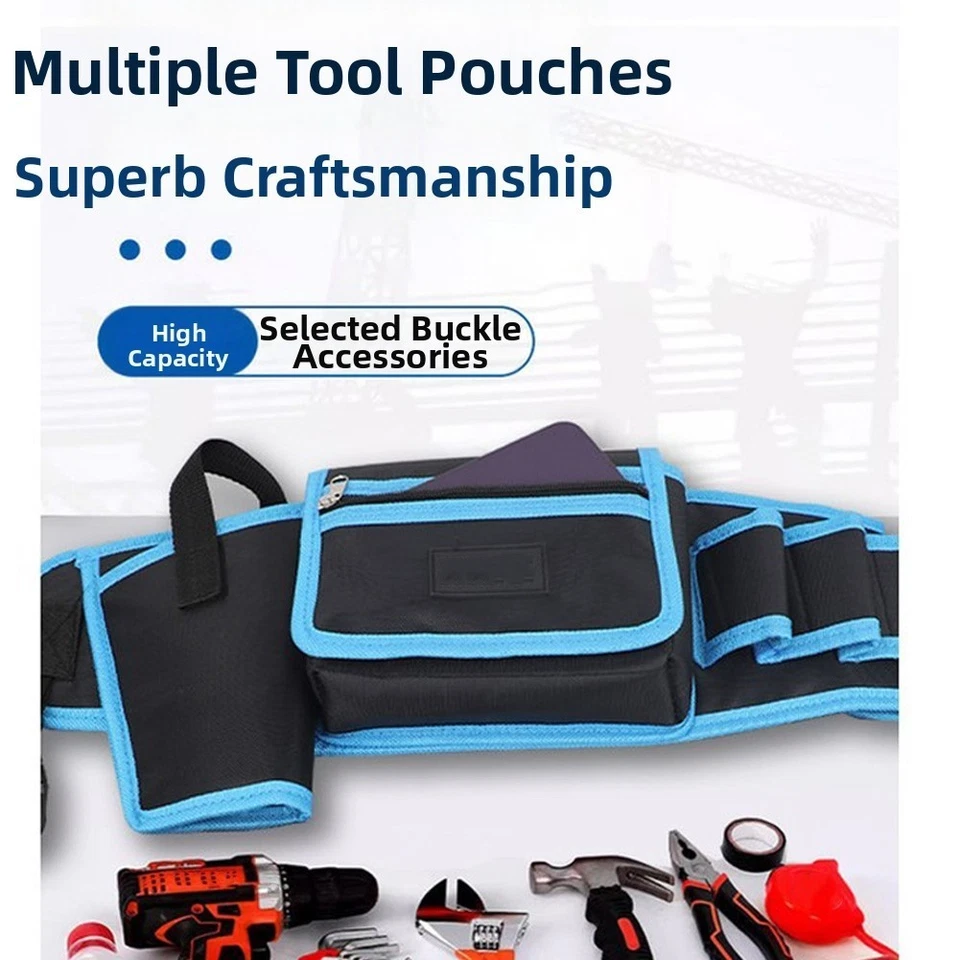 Adjustable Waterproof Tool Waist Bag with Five Pockets Suitable for Maintenance - Image 4 of 4