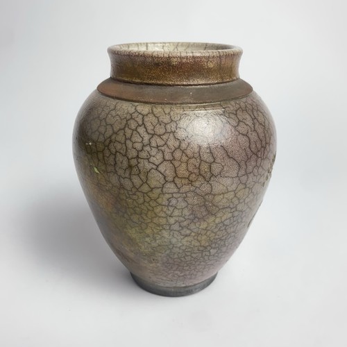 Beautiful Raku Studio Pottery Art Vase 8”h Signed Gray ‘04 Incised Grey Brown - Picture 4 of 11