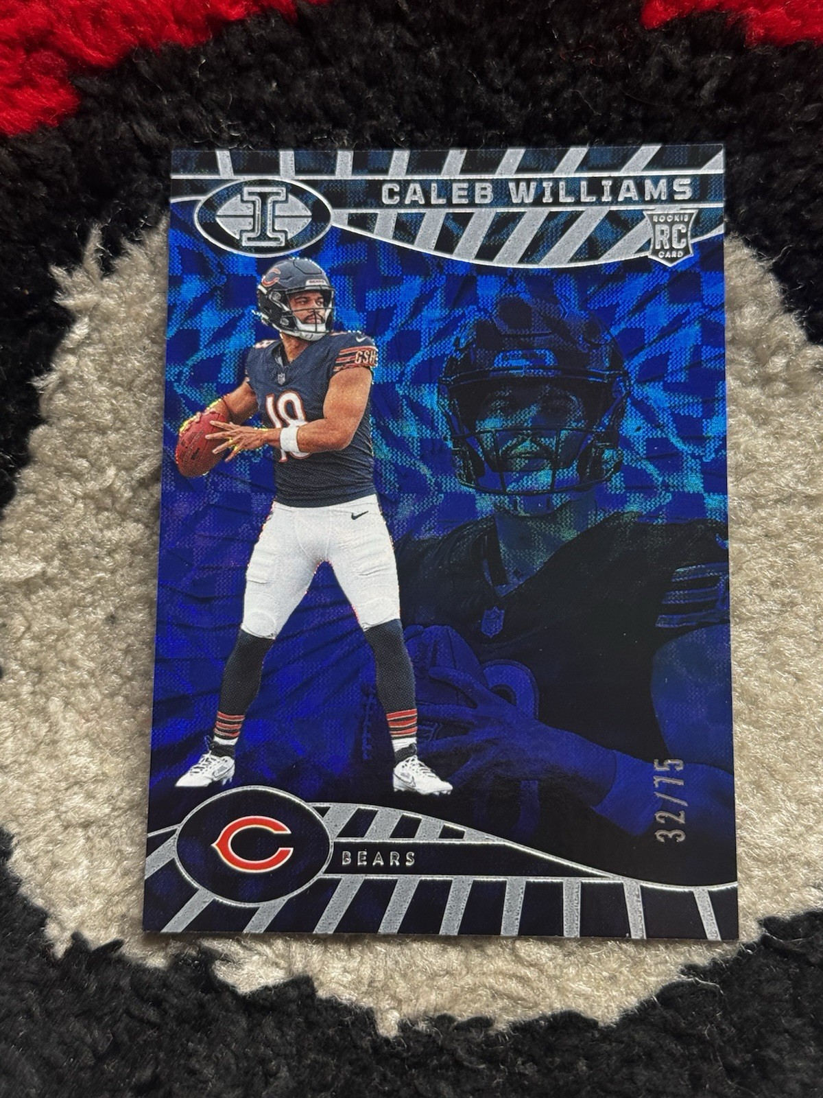 2024 Panini Illusions - Caleb Williams #13 Trophy Collection Sapphire /75 (RC)