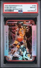 2003-04 Bowman Chrome Refractor #100 Kobe Bryant: Los Angeles Lakers /300 PSA 8