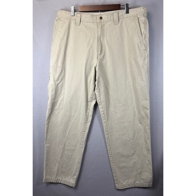 Columbia Cargo Pants Outdoor Hiking Utility Casual Beige Mens Size 40 X 32 Camp