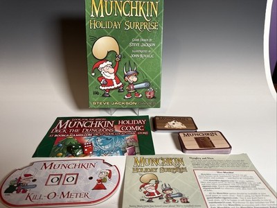 Munchkin Holiday Surprise Expansion COMPLETE Steve Jackson Games Dice Cards 2012