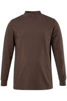 Langarmshirt Herren L-8XL Dunkelbraun Biobaumwolle Flexnamic® Jp 1880