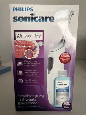 NEW Sonicare AirFloss Rechargeable Air Flosser Ultra 2 Nozzles Air Floss TESTED