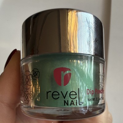 Revel Nail Dip Powder-D446 Emerald Green Glitter, Sparkle Slightly Used 0.5 oz