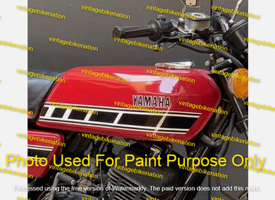 Fit For Yamaha RD250 RD400 Red Painted Steel Fuel Tank 1976-1977 Model