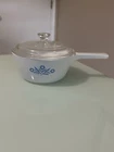 Vintage Corning Ware Blue Cornflower P-82-B 1-1/2 Pint Sauce Pan with Pyrex Lid