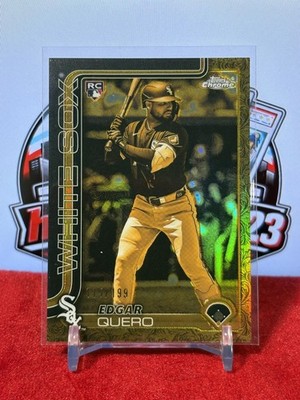 2025 Topps Gilded Collection Cast in Gold #CG-9 Edgar Quero #/199 White Sox