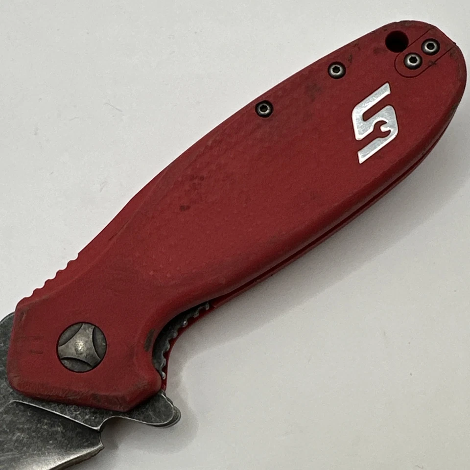 Cuchillo de Bolsillo Carpeta Plegable Mango Rojo Snap-on CRKT Hi Jinx Hoja Plegable EDC Foto 4 de 4
