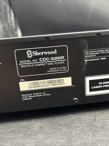 Sherwood Multiple Compact 5 Disc Player CDC-5090R Tested Working - Picture 10 of 11
