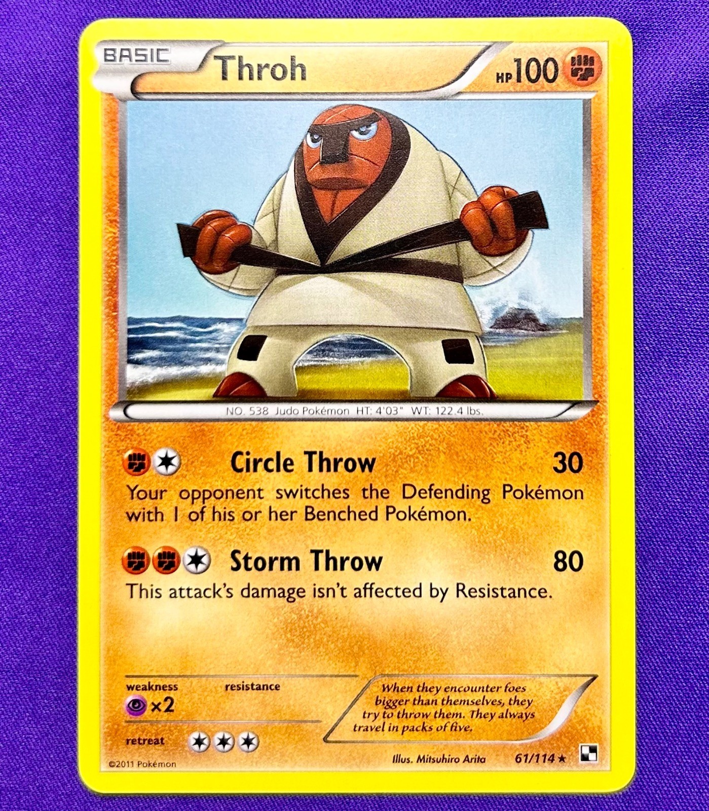Throh 61/114 Non Holo | Black & White Base Set | 2011 Pokemon TCG Card | LP