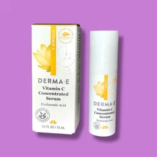 NEW Derma E Vitamin C Concentrated Serum Skincare Skin .5oz/15mL Mini Travel